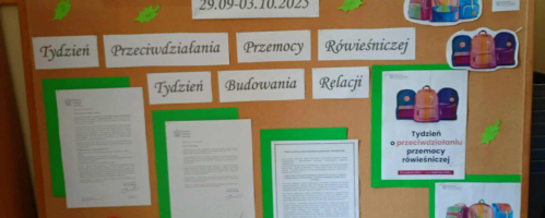 Tydzień Przeciwdziałania Przemocy Rówieśniczej, Tydzień Budowania Relacji. 